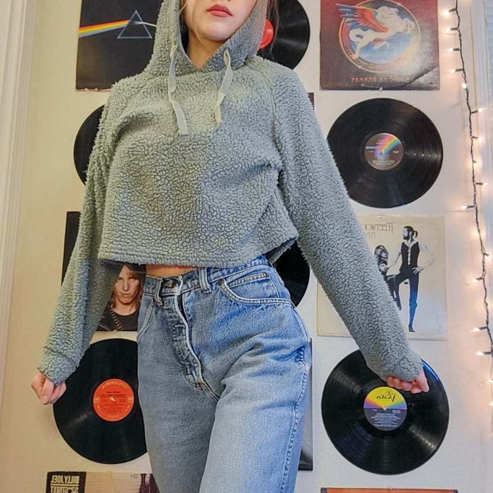 Blue Fuzzy Hoodie